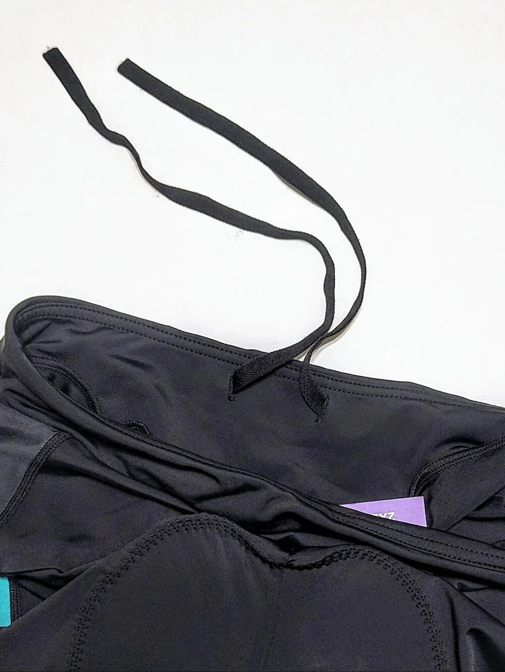 BEROY Women's 2XL Padded Black Cycling Shorts Blue Colorblock New With Tags